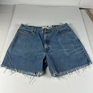 Y2K Levi's Jeans Shorts Men's 38 560 Loose Blue Faded Cut Off Cotton Denim Jorts